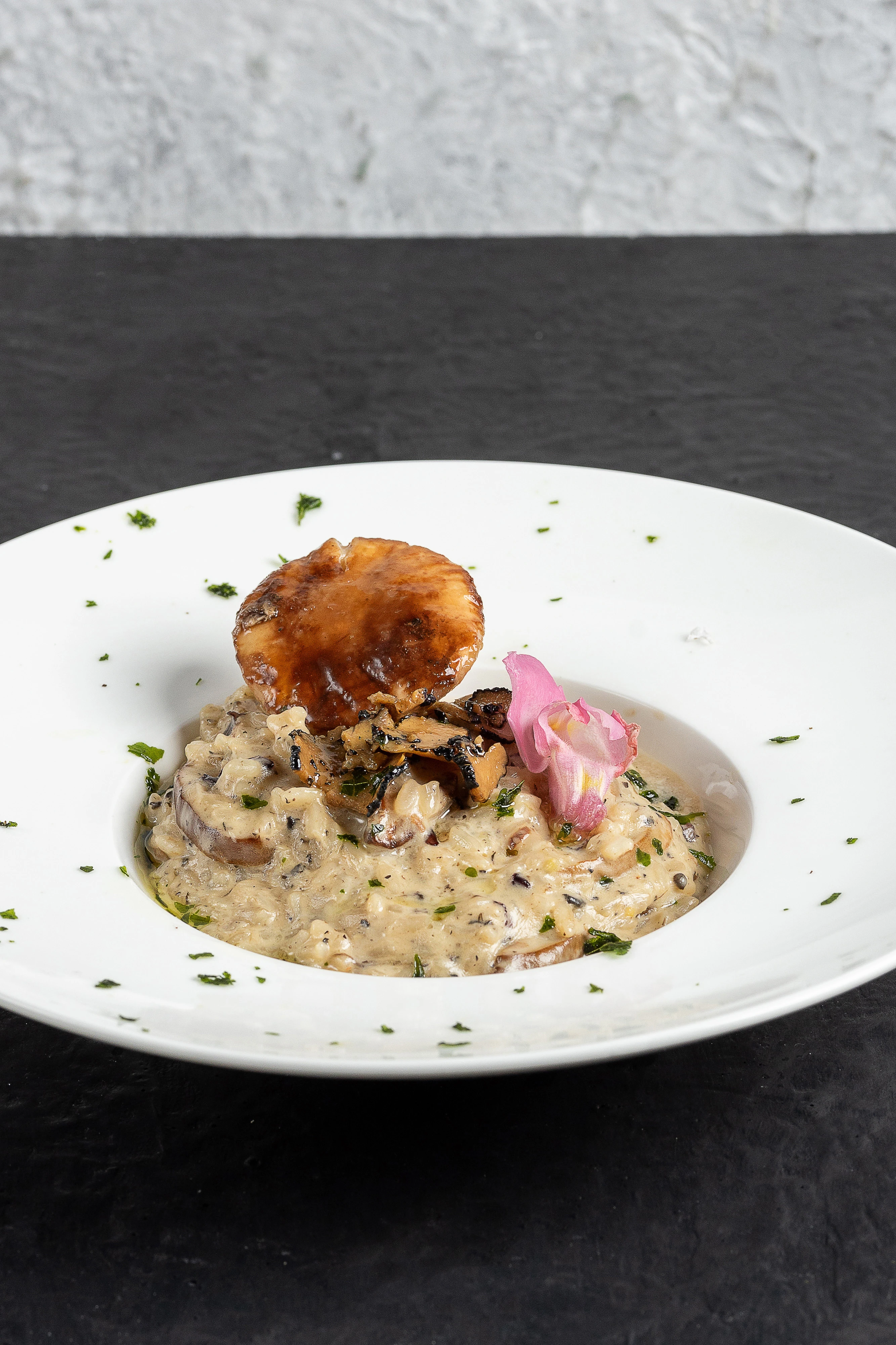 Risotto Fungi Tartufo with Chicken